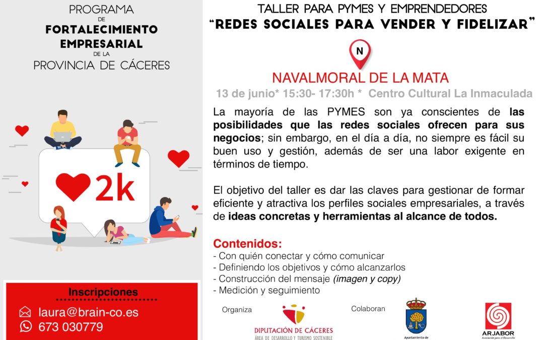 Taller dirigido a Pymes: Redes Sociales para vender y fidelizar.