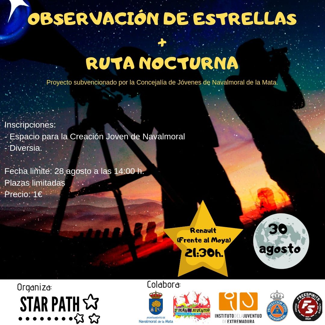 Ruta Nocturna. ObservaciÃ³n de Estrellas.