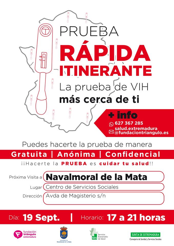 Nuevo servicio de prueba rÃ¡pida, anÃ³nima, gratuita y confidencial del VIH en Navalmoral