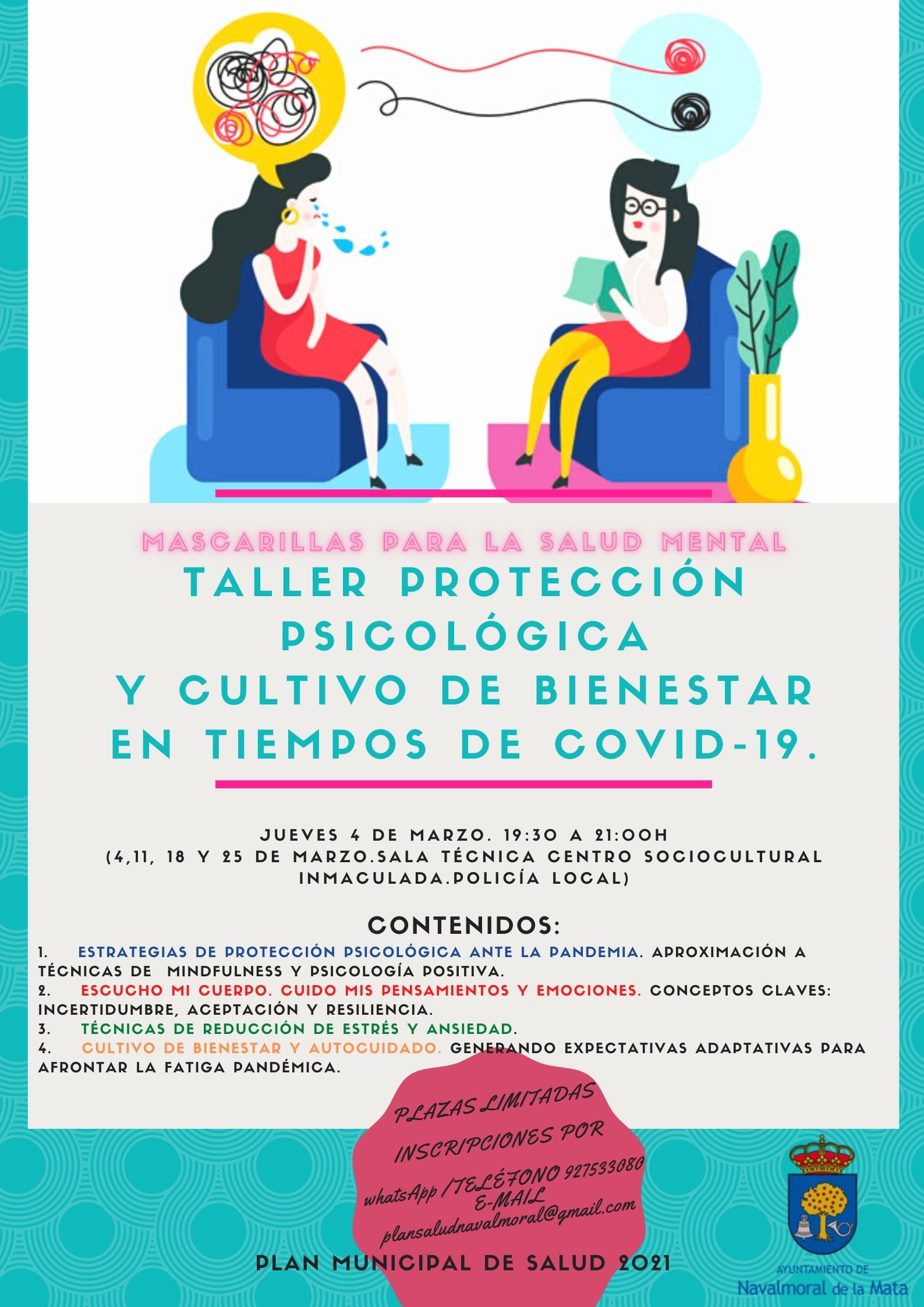 Taller de prevenciÃ³n psicolÃ³gica â€œMascarillas para la Salud Mentalâ€