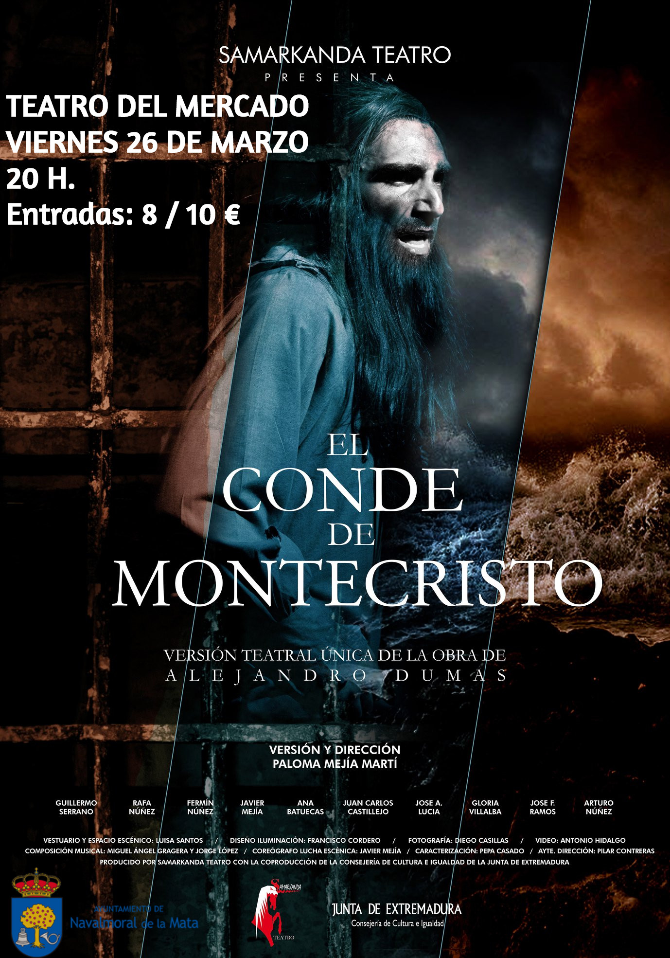 El Conde de Montecristo en el Teatro del Mercado el prÃ³ximo 26 de marzo