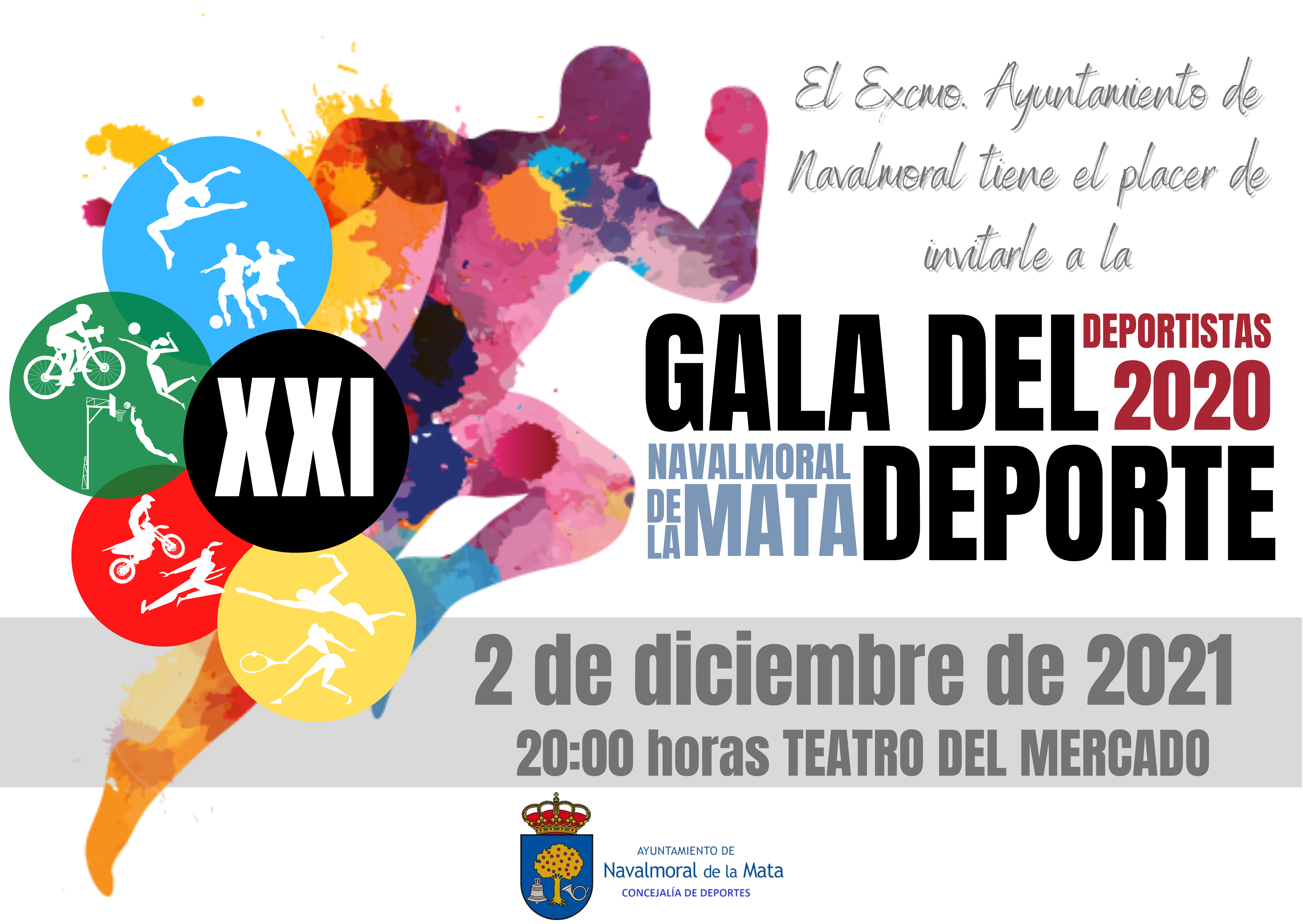 La XXI Gala del Deporte se celebrarÃ¡ el jueves 2 de diciembre en el Teatro del Mercado.