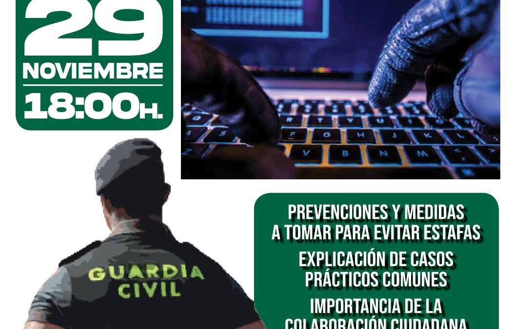 Charla sobre prevenciÃ³n de las estafas relacionadas con el uso de las tecnologÃ­as de la informaciÃ³n y la comunicaciÃ³n.